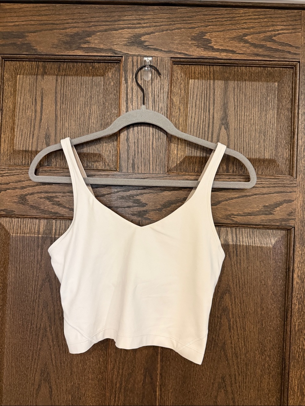 Lululemon Women's White Align V-Neck Cropped Tank Top Size 8